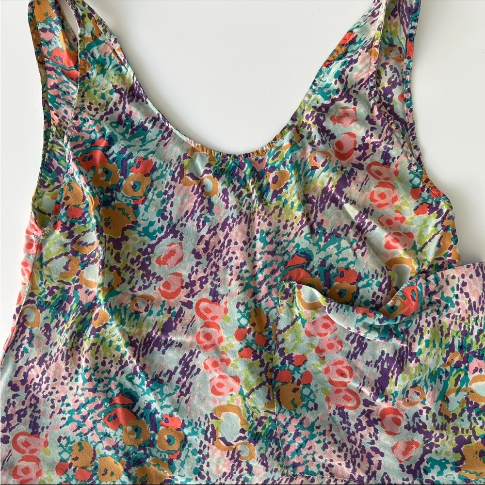 Silk Yanak of Beverly Hills Floral Print Top